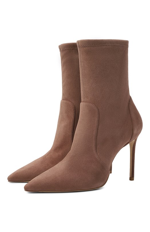 Замшевые ботильоны Stuart 100 Stuart Weitzman, Коричневый
Замшевые ботильоны Stuart 100 Stuart Weitzman, Коричневый