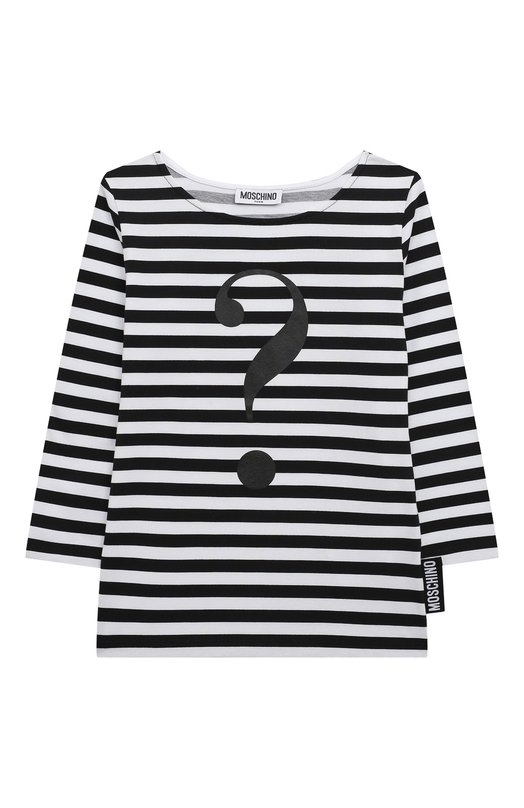 Хлопковый лонгслив Moschino, Чёрно-белый
Хлопковый лонгслив Moschino, Чёрно-белый