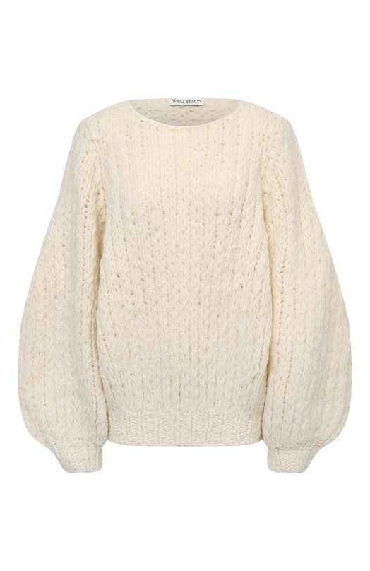 Шерстяной свитер JW Anderson, Кремовый 
Шерстяной свитер JW Anderson, Кремовый