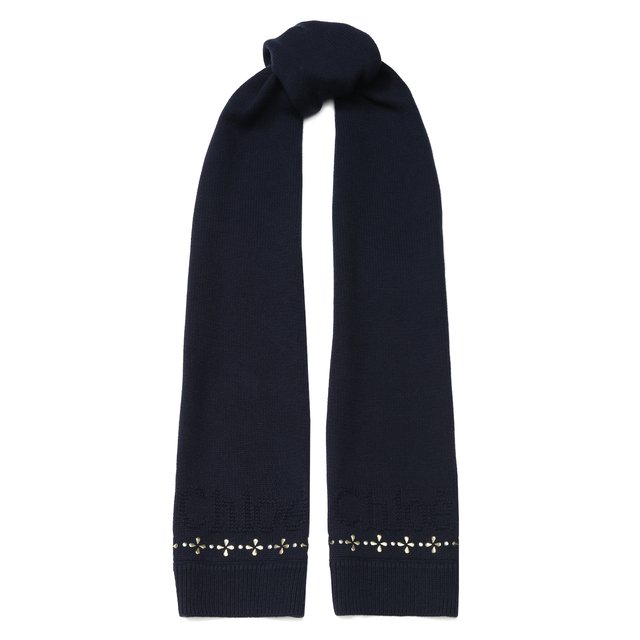 Шарф из хлопка и шерсти Chloé