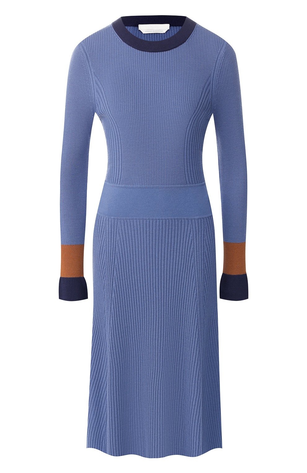 Шерстяное платье-миди