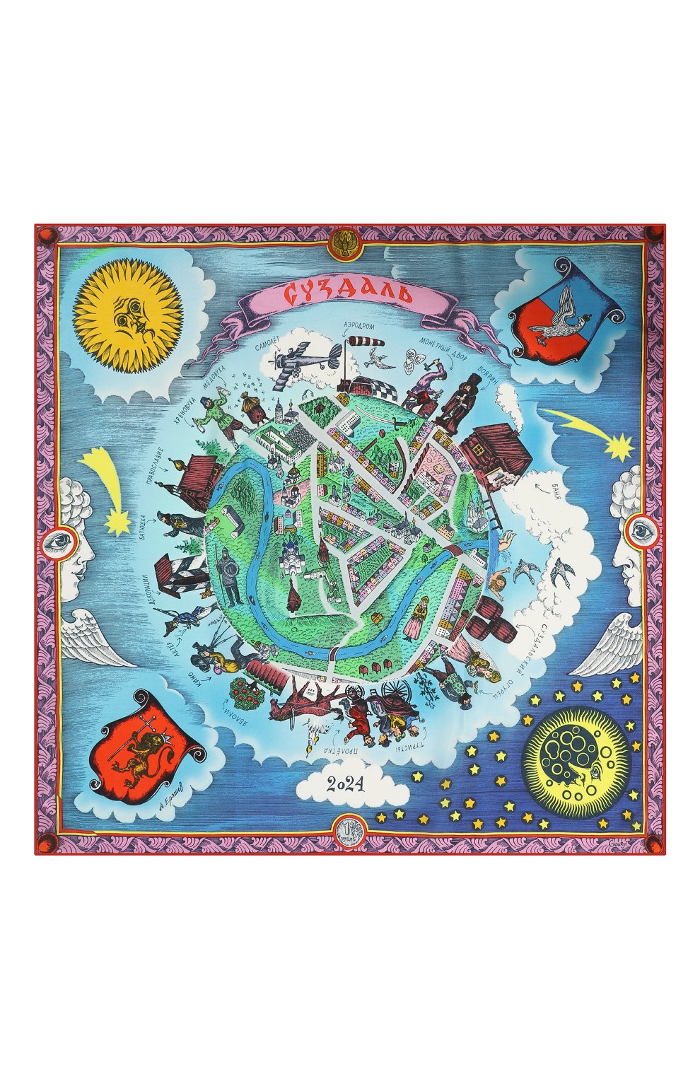 Шелковый платок суздаль GOURJI, арт. 91158537/449161172, фото 3