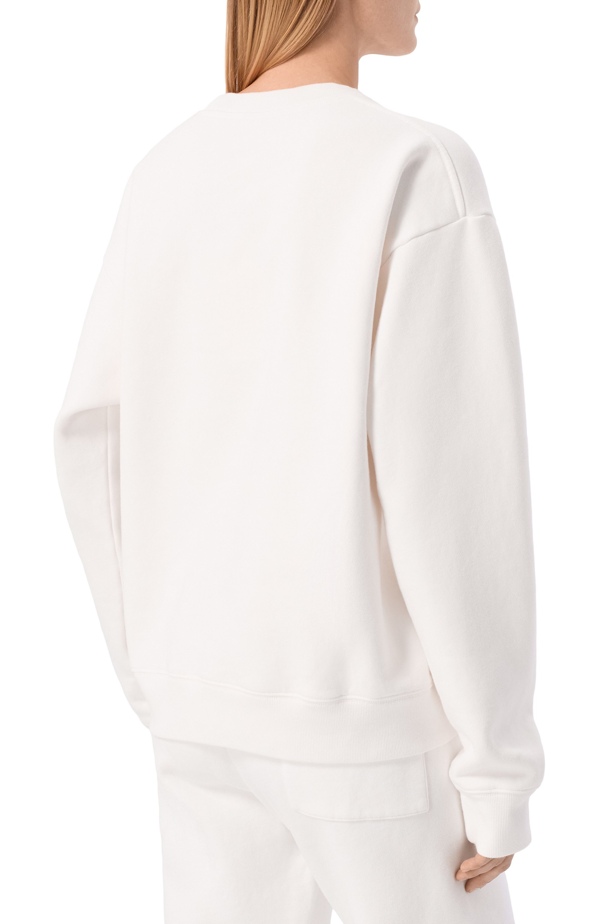 Хлопковый свитшот luxury club SPORTY AND RICH белого цвета по цене 33600 руб., арт. ST0997842WH01/S&R LUXURY CLUB CREWNECK, фото 4 Хлопковый свитшот luxury club SPORTY AND RICH, арт. ST0997842WH01/S&R LUXURY CLUB CREWNECK, фото 4