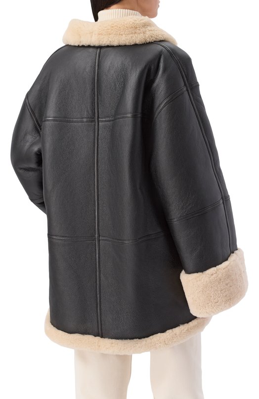 Дубленка из овчины TOTEME 214-122-606 Чёрный  214-122-606 Фото 4
