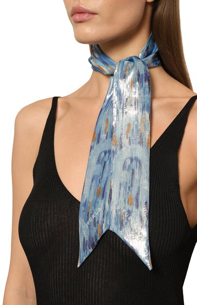 Шелковый шарф-твилли FURLA голубого цвета по цене 8500 руб., арт. WT00022, фото 2 Шелковый шарф-твилли FURLA, арт. WT00022, фото 2