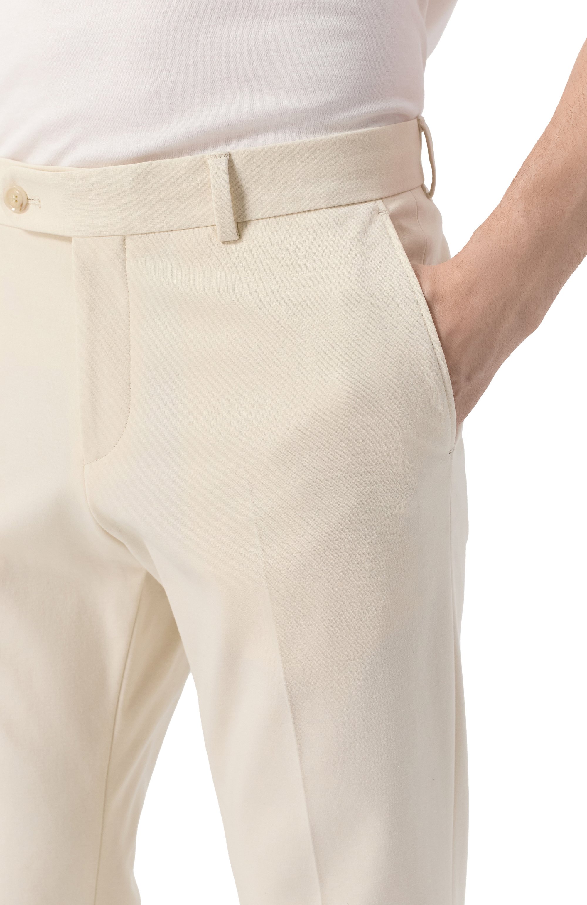 Брюки BOSS кремового цвета по цене 26950 руб., арт. 50537262, фото 5 Брюки BOSS, арт. 50537262, фото 5