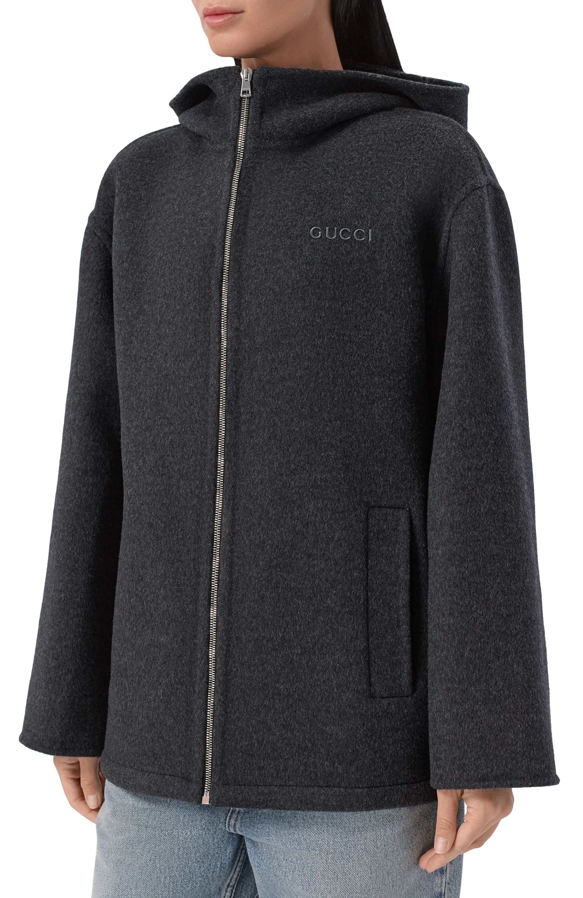 Шерстяная куртка GUCCI темно-серого цвета по цене 476000 руб., арт. 808884/ZAQW0, фото 3 Шерстяная куртка GUCCI, арт. 808884/ZAQW0, фото 3