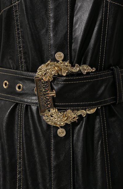 Платье с поясом VERSACE JEANS COUTURE черного цвета по цене 84150 руб., арт. D2HUA402-UDP902/04975, фото 5 Платье с поясом VERSACE JEANS COUTURE, арт. D2HUA402-UDP902/04975, фото 5