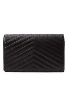 Женский клатч monogram SAINT LAURENT черного цвета, арт. 377828/B0W08 | Фото 6 (Размер: small; Материал: Натуральная кожа; Ремень/цепочка: На ремешке; Сумки-технические: Сумки через плечо; Женское Кросс-КТ: Клатч-клатчи; Ювелирные украшения: Назначено; Драгоценные камни: Проставлено; Материал сплава: Проставлено)