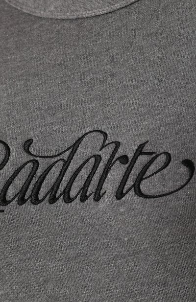 Хлопковый свитшот с круглым вырезом и контрастной надписью RODARTE серого цвета по цене 33550 руб., арт. SE884, фото 5 Хлопковый свитшот с круглым вырезом и контрастной надписью RODARTE, арт. SE884, фото 5