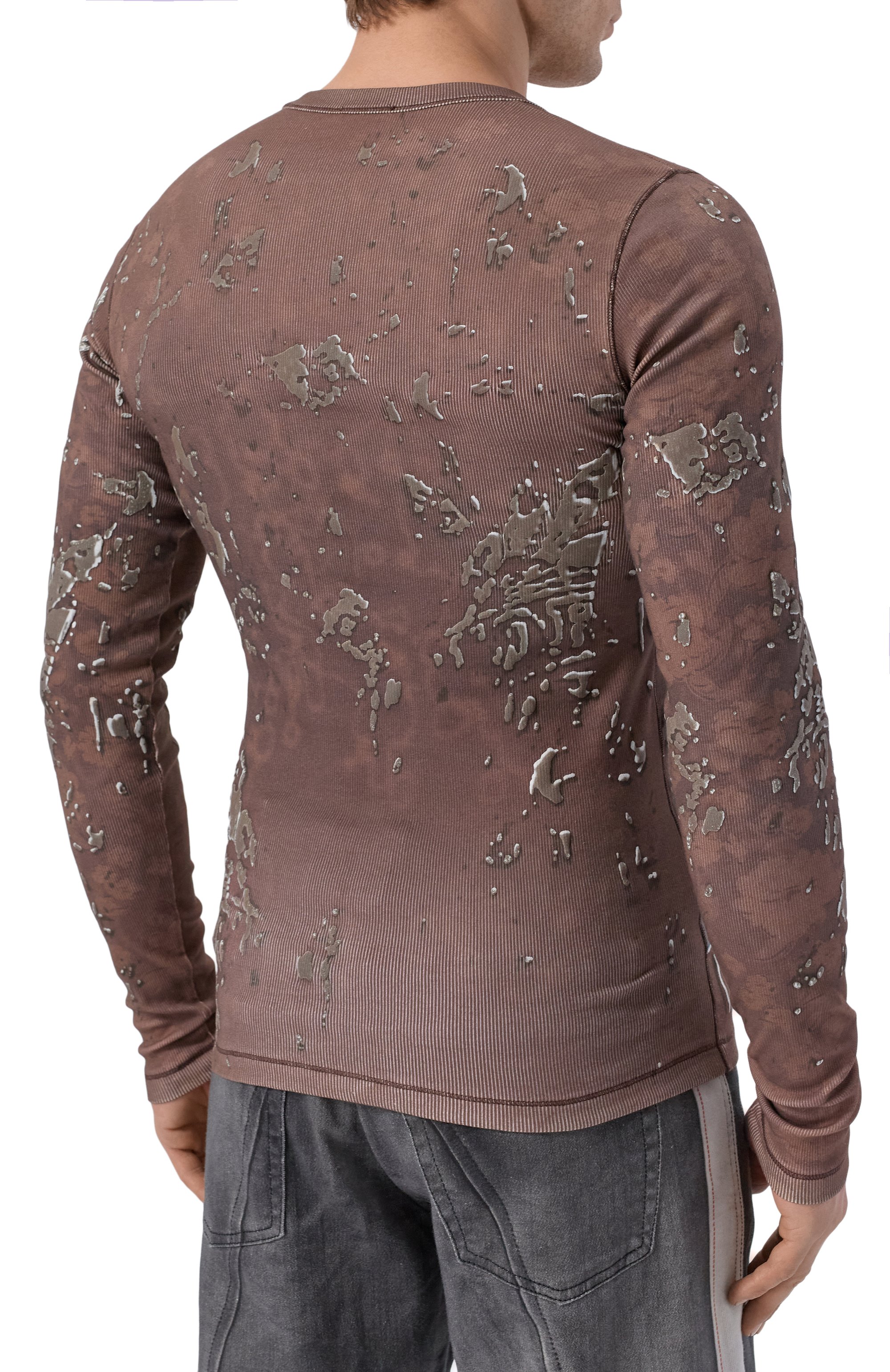 Хлопковый лонгслив DIESEL, арт. A22404/0BKCK, фото 4