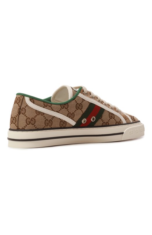 Текстильные кеды GG Gucci Tennis 1977 Gucci 606110/HVK20 Бежевый  606110/HVK20 Фото 5
