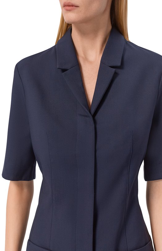 Платье из шерсти и вискозы 12 STOREEZ 135890 Синий  135890 Фото 4