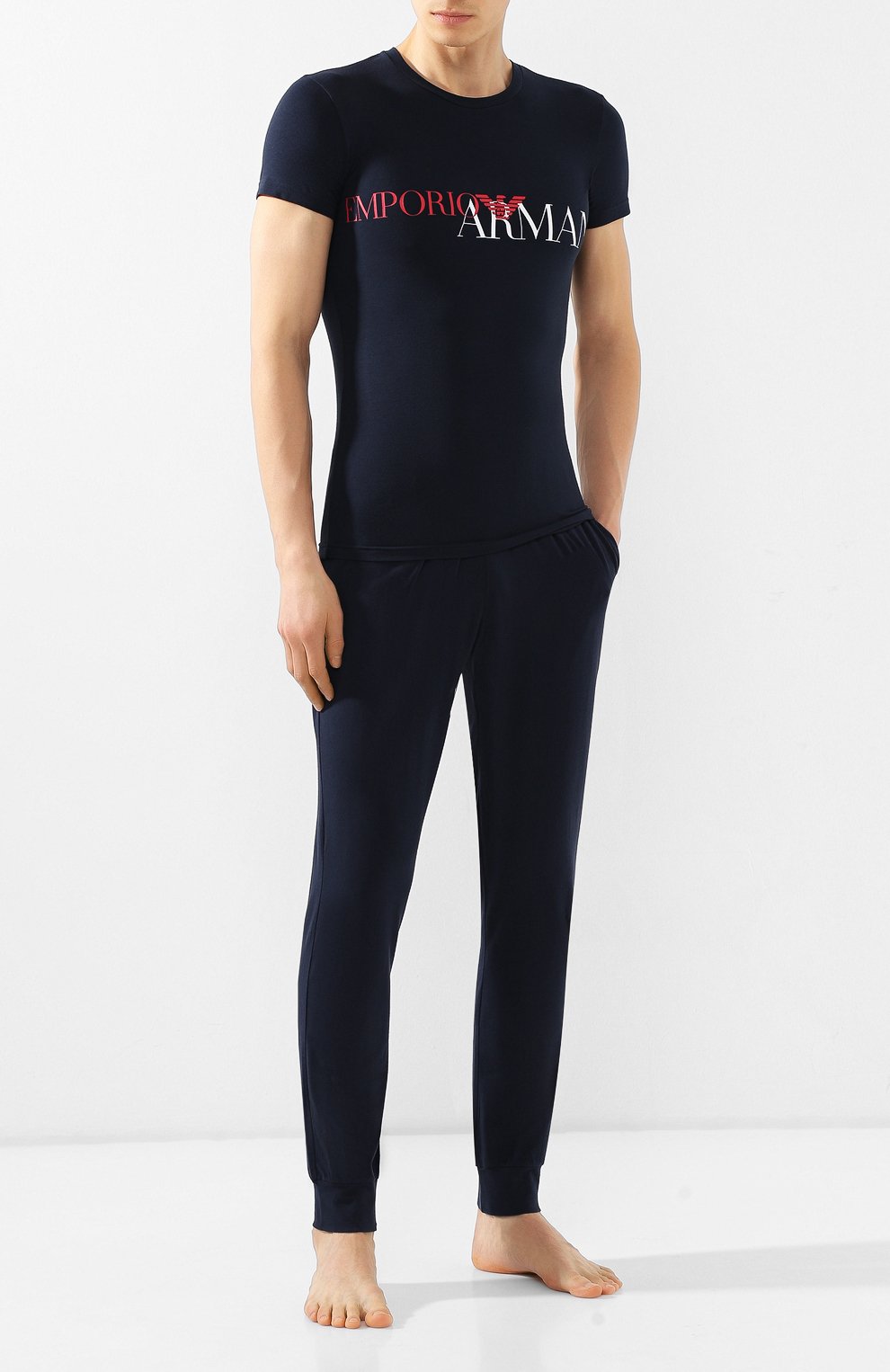 Хлопковые джоггеры EMPORIO ARMANI, арт. 111690/9P720, фото 2