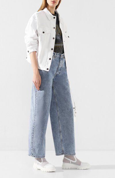 Джинсы GANNI голубого цвета по цене 20500 руб., арт. F4481, фото 2 Джинсы GANNI, арт. F4481, фото 2