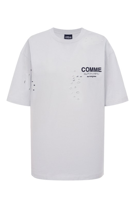 Хлопковая футболка Comme des Fuckdown CFABW01310 Серый CFABW01310
