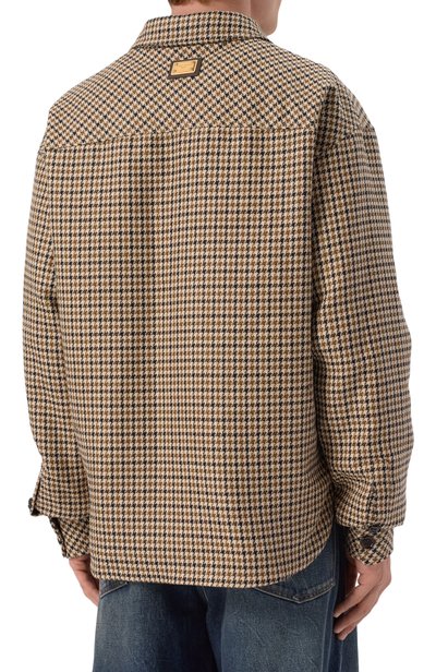 Шерстяная куртка-рубашка DOLCE & GABBANA бежевого цвета по цене 315500 руб., арт. G9CKYT/FM2HQ, фото 4 Шерстяная куртка-рубашка DOLCE & GABBANA, арт. G9CKYT/FM2HQ, фото 4