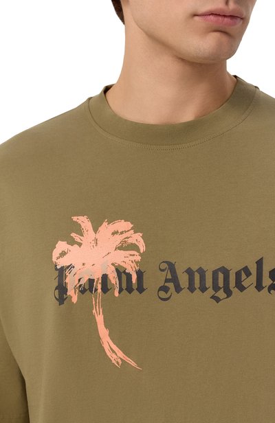 Хлопковая футболка PALM ANGELS, арт. PAMAA003JR006, фото 5