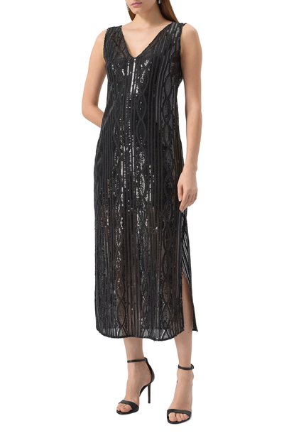 Платье с отделкой пайетками KITON, арт. D59326K0991E01, фото 3