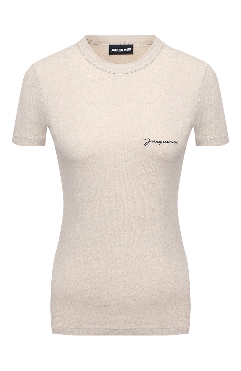 Футболка JACQUEMUS бежевого цвета по цене 11350 руб., арт. 211JS03/227800, фото 1 Футболка JACQUEMUS, арт. 211JS03/227800, фото 1