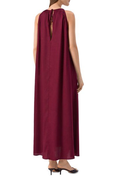 Атласное платье PIETRO BRUNELLI бордового цвета по цене 24400 руб., арт. AG2416/VIG001, фото 4 Атласное платье PIETRO BRUNELLI, арт. AG2416/VIG001, фото 4