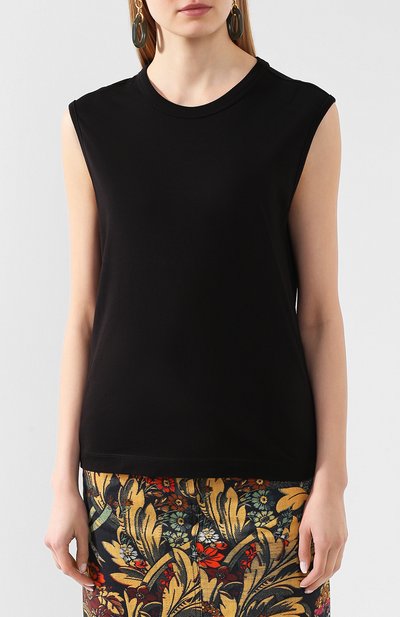 Хлопковый топ DRIES VAN NOTEN черного цвета по цене 8880 руб., арт. 201-11167-9619, фото 3 Хлопковый топ DRIES VAN NOTEN, арт. 201-11167-9619, фото 3