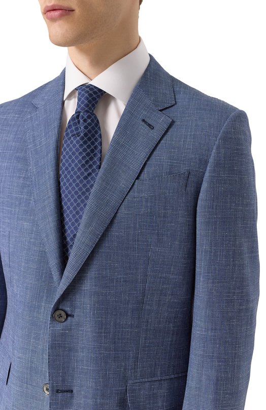 Костюм из шерсти и шелка Zegna 221225/949503A9 Синий  221225/949503A9 Фото 8