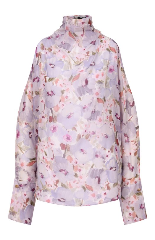 Шелковая блузка Balmain GF1IL155/SF35 Сиреневый GF1IL155/SF35