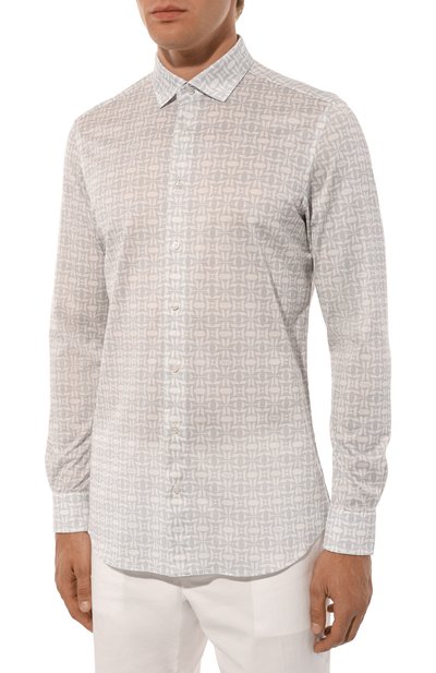 Хлопковая рубашка ZILLI, арт. CLAF01M011084030Q, фото 3