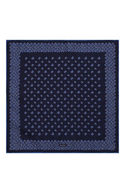 Шелковый платок STEFANO RICCI темно-синего цвета по цене 19000 руб., арт. FZSR8/11723, фото 3 Шелковый платок STEFANO RICCI, арт. FZSR8/11723, фото 3