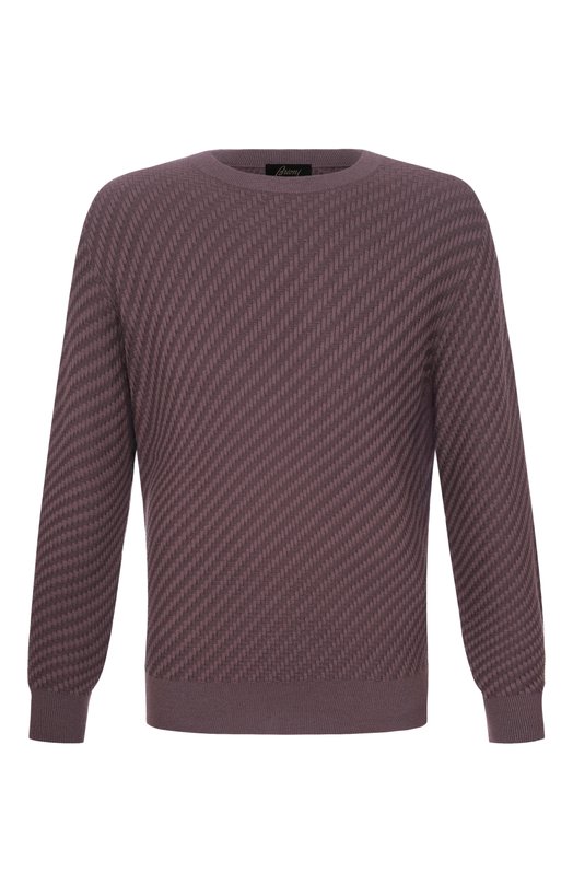 Джемпер из хлопка и шелка Brioni UMQ90L/PAK22 Коричневый UMQ90L/PAK22