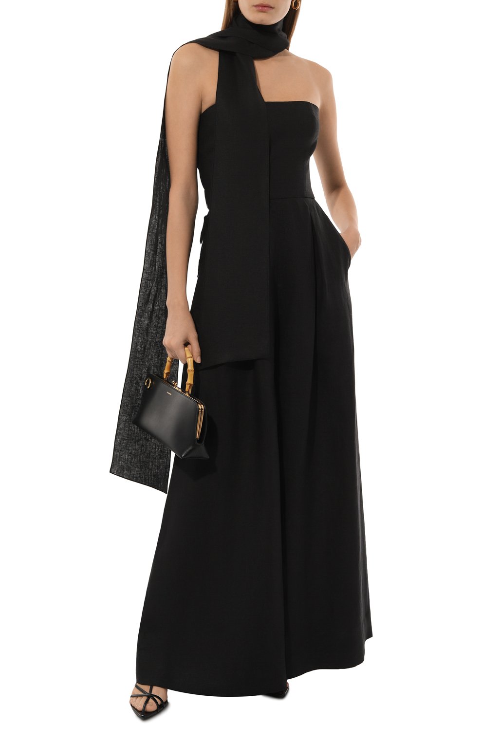 Льняной комбинезон YVON черного цвета по цене 89000 руб., арт. 0 340606, фото 2 Льняной комбинезон YVON, арт. 0 340606, фото 2