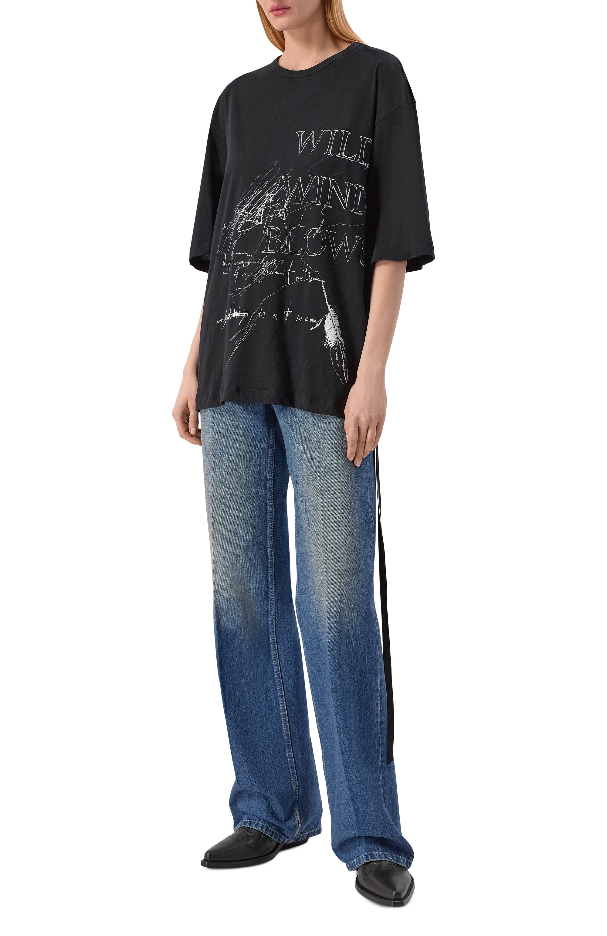 Хлопковая футболка ANN DEMEULEMEESTER, арт. B0013838/FA206, фо то 3