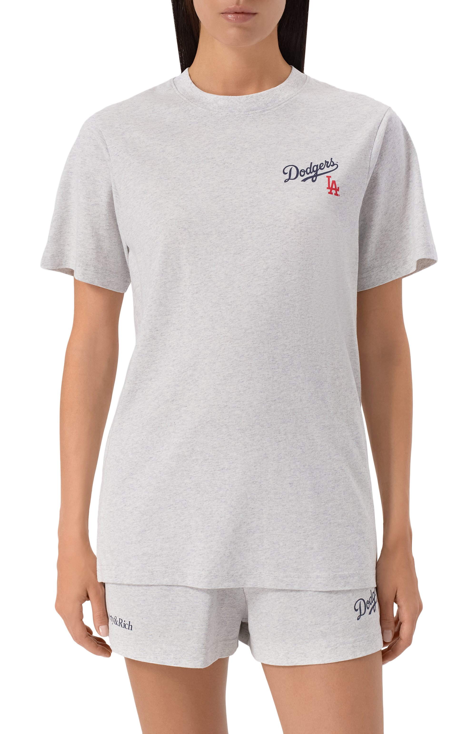 Хлопковая футболка sporty & rich x la dodgers SPORTY AND RICH, арт. T0043627666GY03, фото 3
