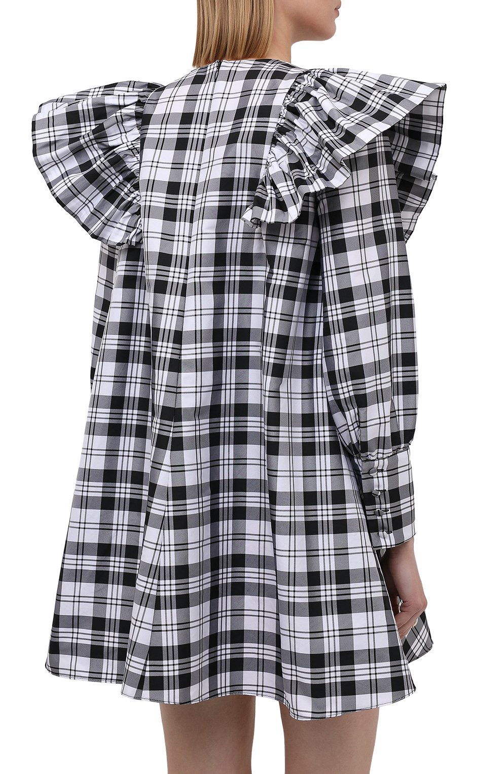 Платье REDVALENTINO черно-белого цвета по цене 73000 руб., арт. WR3VABF0/5YH, фото 4 Платье REDVALENTINO, арт. WR3VABF0/5YH, фото 4