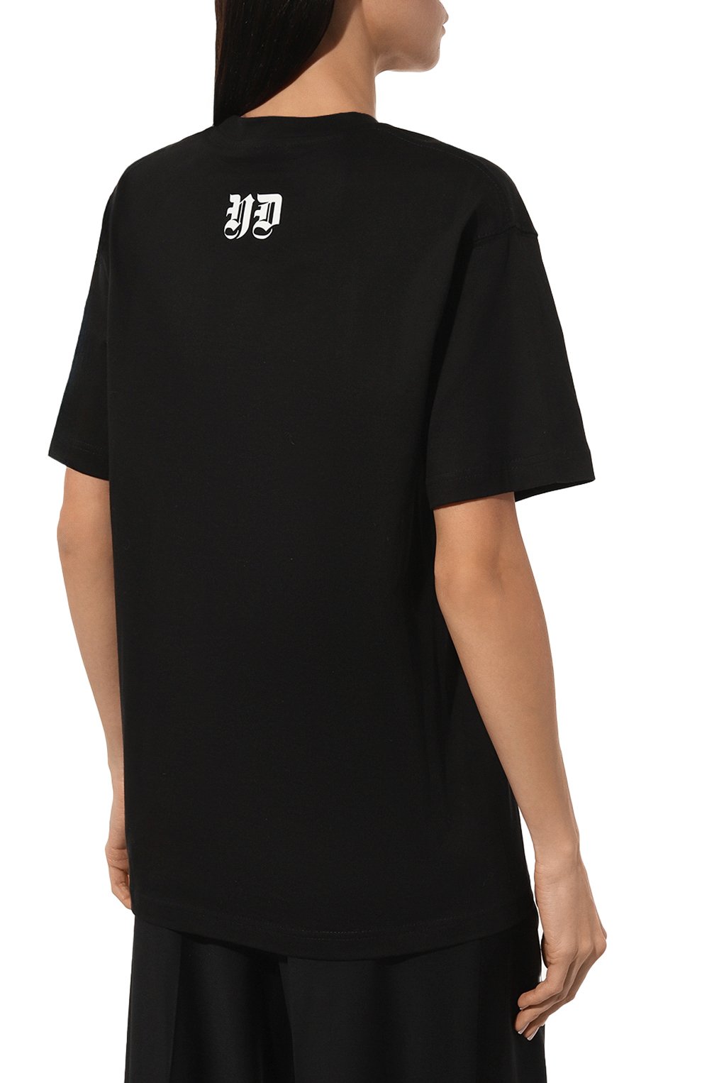 Хлопковая футболка YANA DRESS черного цвета по цене 21900 руб., арт. 1-17-011-900, фото 4 Хлопковая футболка YANA DRESS, арт. 1-17-011-900, фото 4
