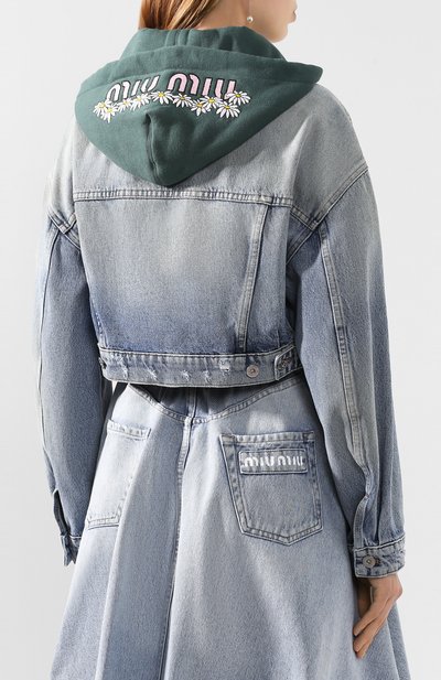 Джинсовая куртка MIU MIU, арт. GWB063-1VZS-F0013, фото 4