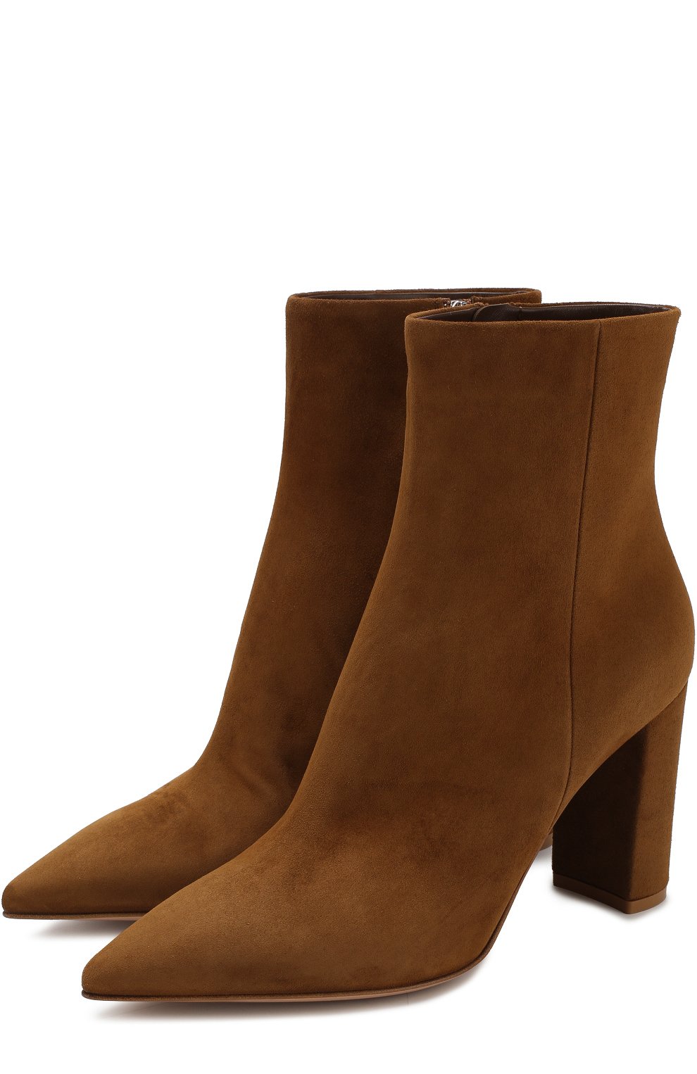 Замшевые ботильоны на устойчивом каблуке GIANVITO ROSSI, арт. G70399.85RIC.CASTEXA, фото 1