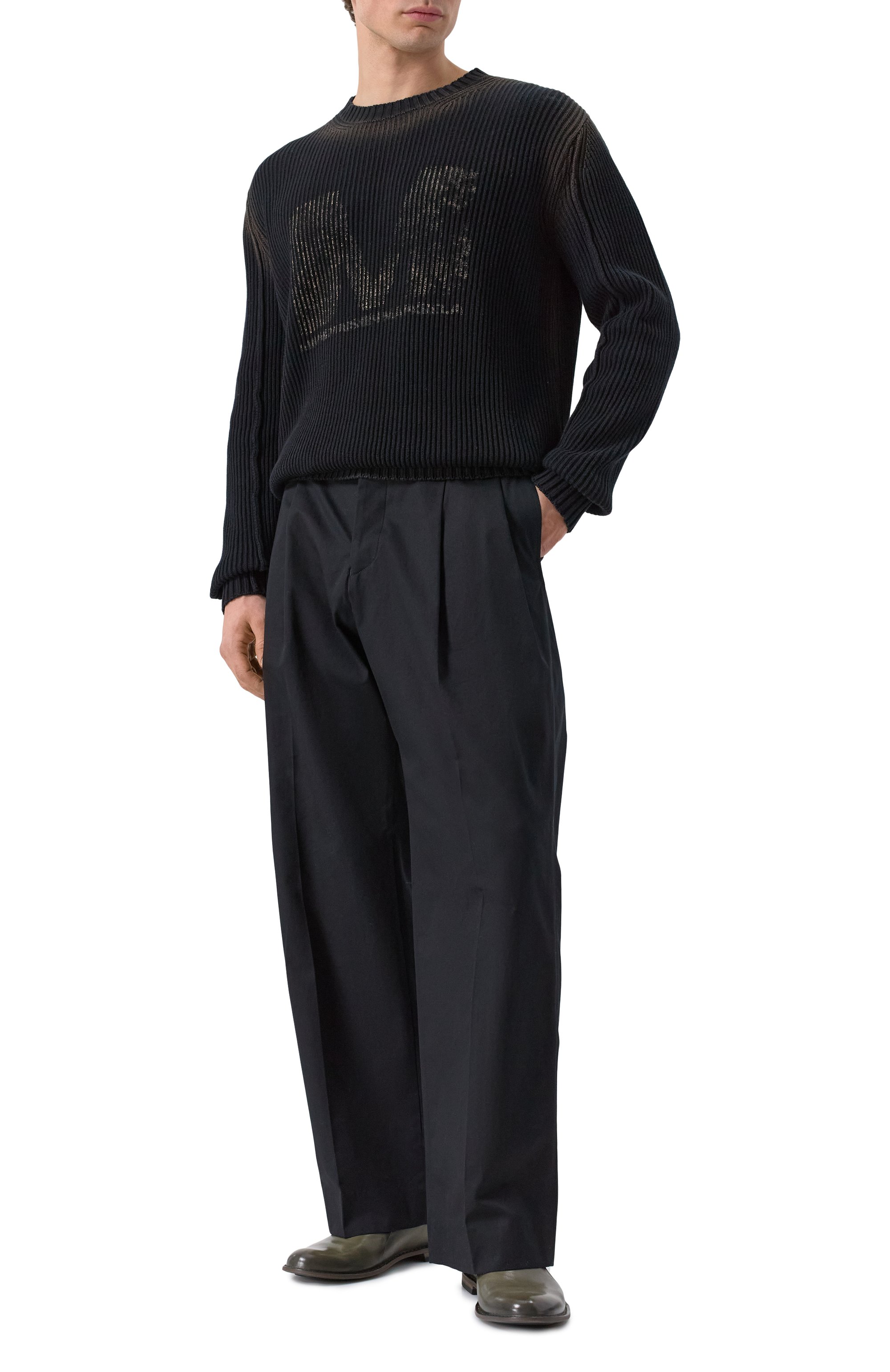 Хлопковый свитер MM6, арт. SH0HL0024/M13079, фото 2