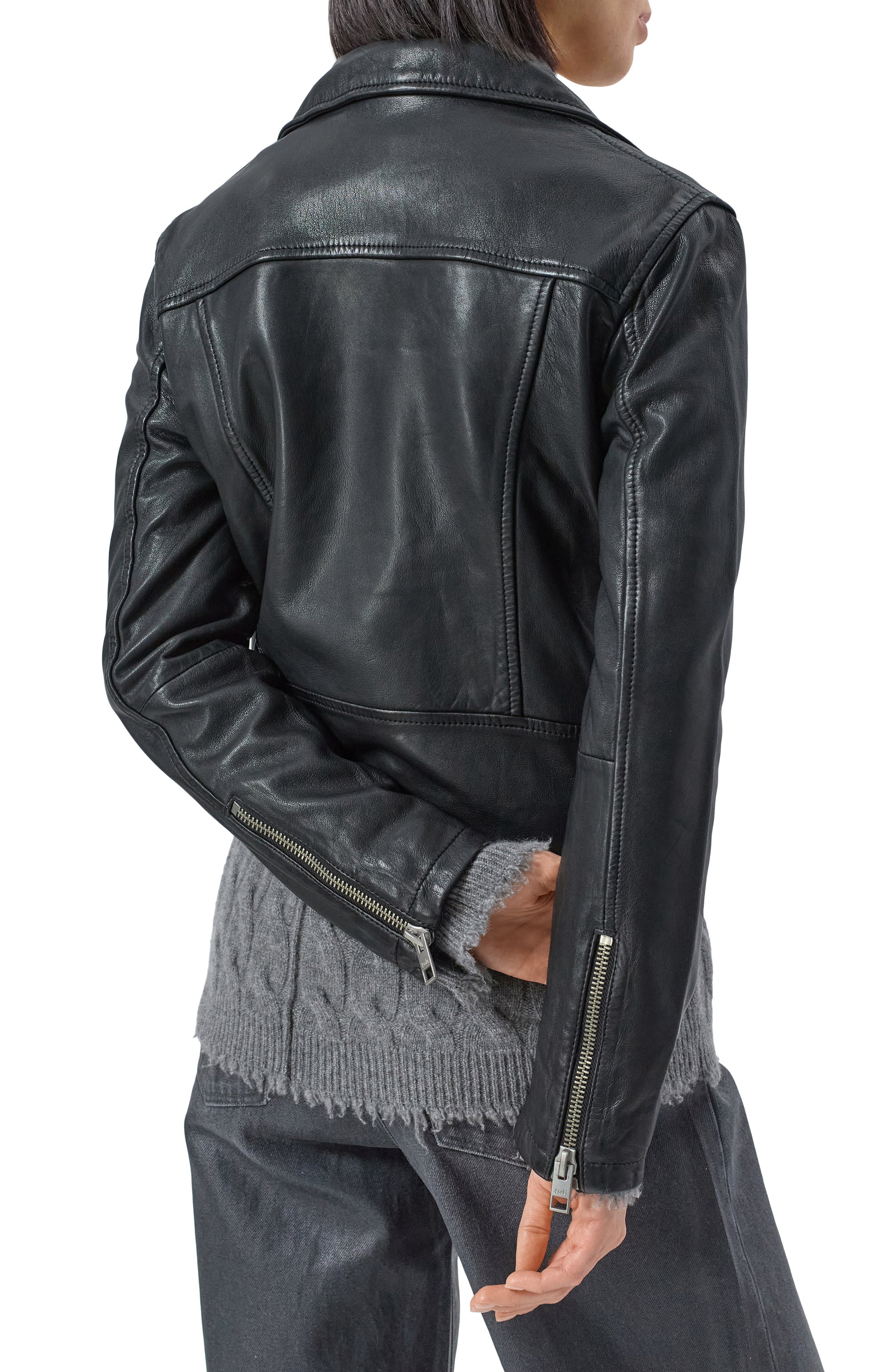 Кожаная куртка KSUBI черного цвета по цене 95650 руб., арт. 5000004726, фото 4 Кожаная куртка KSUBI, арт. 5000004726, фото 4