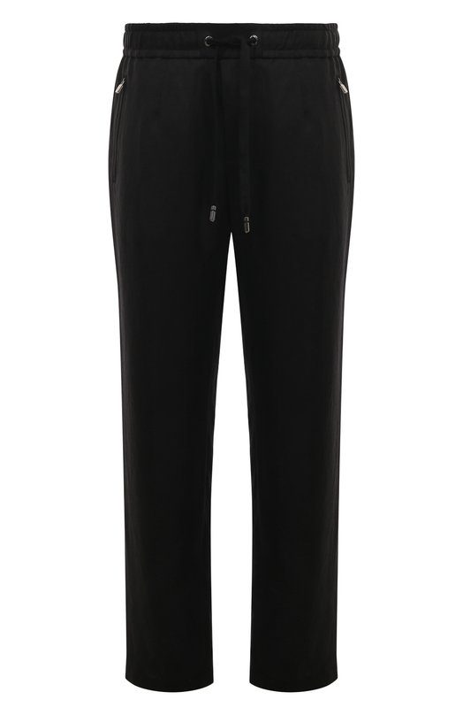Хлопковые брюки Dolce & Gabbana GYACET/FUEAJ Чёрный GYACET/FUEAJ
