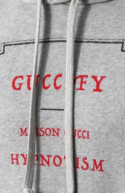 Хлопковое худи с принтом GUCCI, арт. 475374/X3N44, фото 5