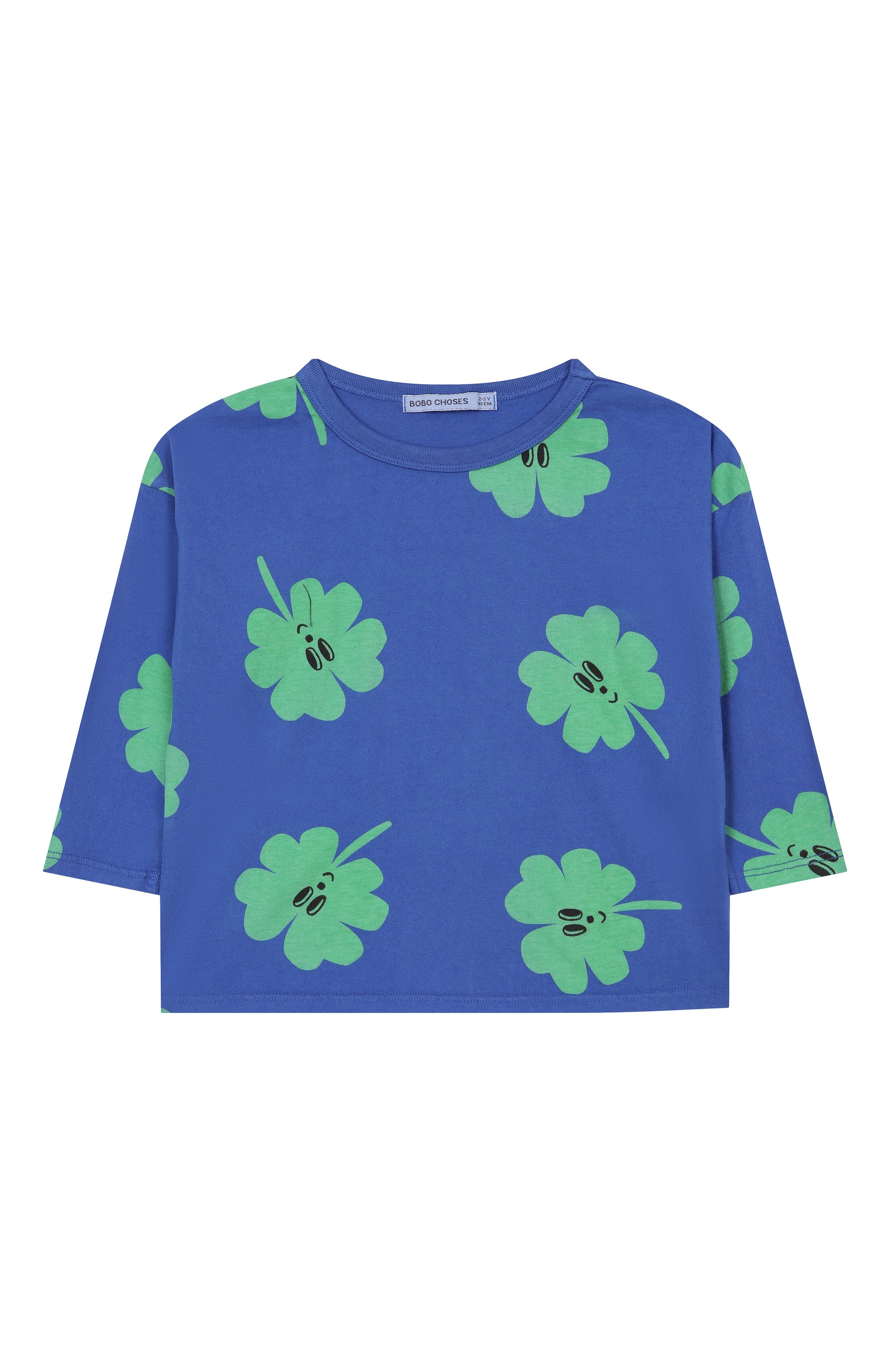 Хлопковый лонгслив BOBO CHOSES синего цвета по цене 6500 руб., арт. B225AC016, фото 1 Хлопковый лонгслив BOBO CHOSES, арт. B225AC016, фото 1