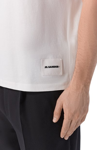 Хлопковая футболка JIL SANDER белого цвета по цене 17600 руб., арт. J47GC0001/JTN254_, фото 5 Хлопковая футболка JIL SANDER, арт. J47GC0001/JTN254_, фото 5