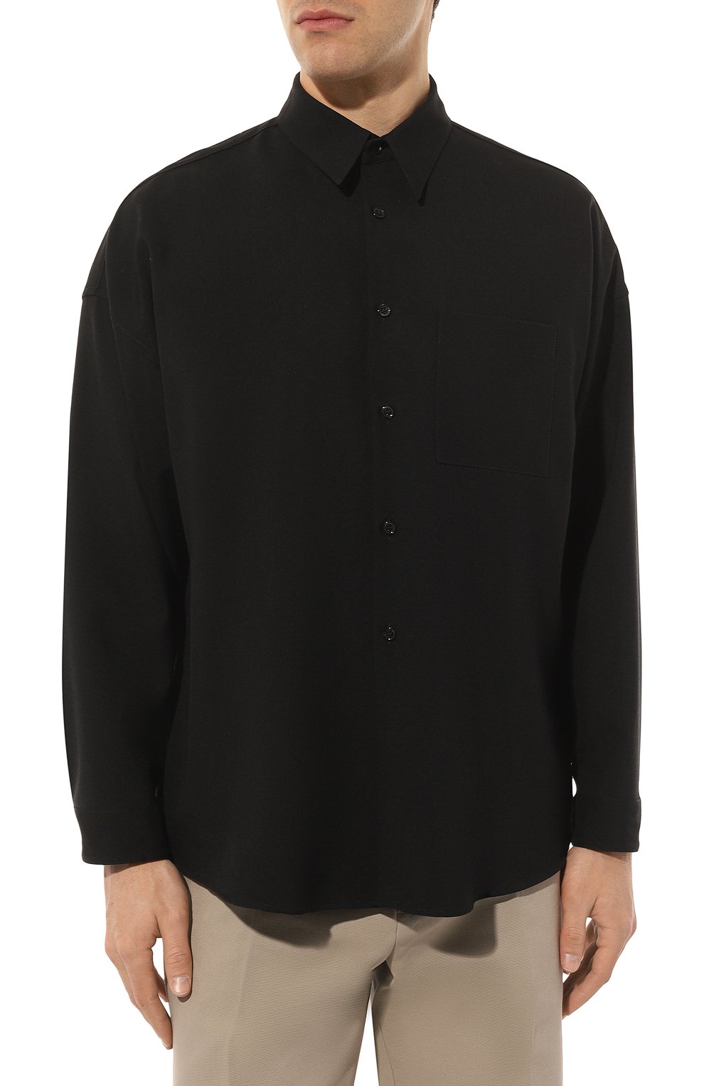 Шерстяная рубашка MARNI черного цвета по цене 75750 руб., арт. CUMU0061A3/TW839, фото 3 Шерстяная рубашка MARNI, арт. CUMU0061A3/TW839, фото 3