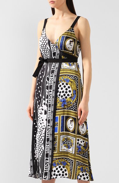 Платье с принтом VERSUS VERSACE разноцветного цвета по цене 59950 руб., арт. BD01135/BT10932, фото 3 Платье с принтом VERSUS VERSACE, арт. BD01135/BT10932, фото 3