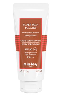 Солнцезащитный шелковистый крем для тела spf30 / pa+++ (200ml) SISLEY бесцветного цвета, арт. 168105 | Фото 1 (SPF фильтр: Средний (25-30); Материал внутренний: Не назначено; Назначение: Для тела; Региональные ограничения белый список (Axapta Mercury): Не проставлено; Нос: Не проставлено; Тип продукта: Кремы; Статус проверки: Проверена категория)