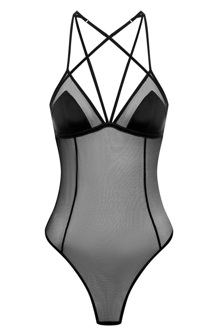Женское боди DOLCE & GABBANA черного цвета, арт. 09C41T/0NL25 | Фото 1 (Нос: Не проставлено; Материал внешний: Синтетический материал; Женское Кросс-КТ: Боди-белье)