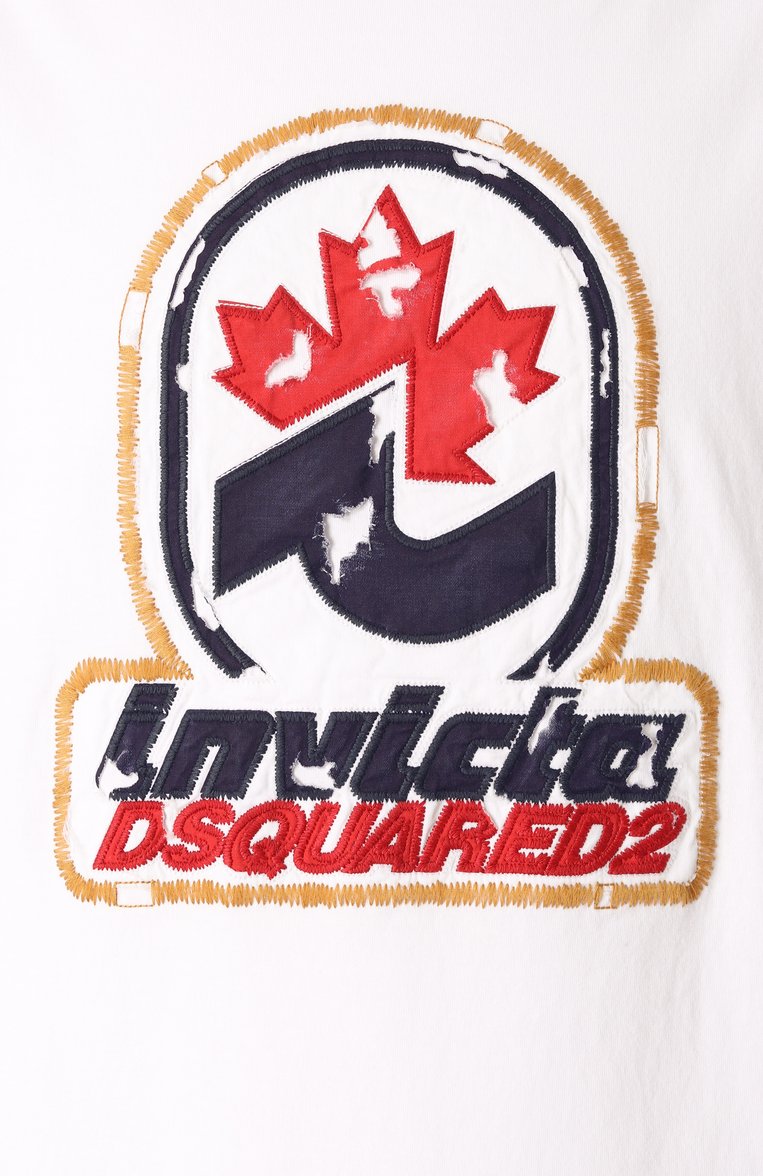 Мужская хлопковый лонгслив DSQUARED2 белого цвета, арт. S74GD1421/DTJ005 | Фото 6 (Рукава: Длинные; Материал внешний: Хлопок; Длина (для топов): Стандартные; Принт: Без принта; Стили: Кэжуэл; Кросс-КТ: Джерси; Мужское Кросс-КТ: Футболка-одежда)