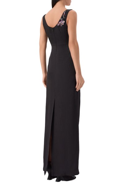 Платье из вискозы DRIES VAN NOTEN черного цвета по цене 285500 руб., арт. 262-131012/4024, фото 3 Платье из вискозы DRIES VAN NOTEN, арт. 262-131012/4024, фото 3